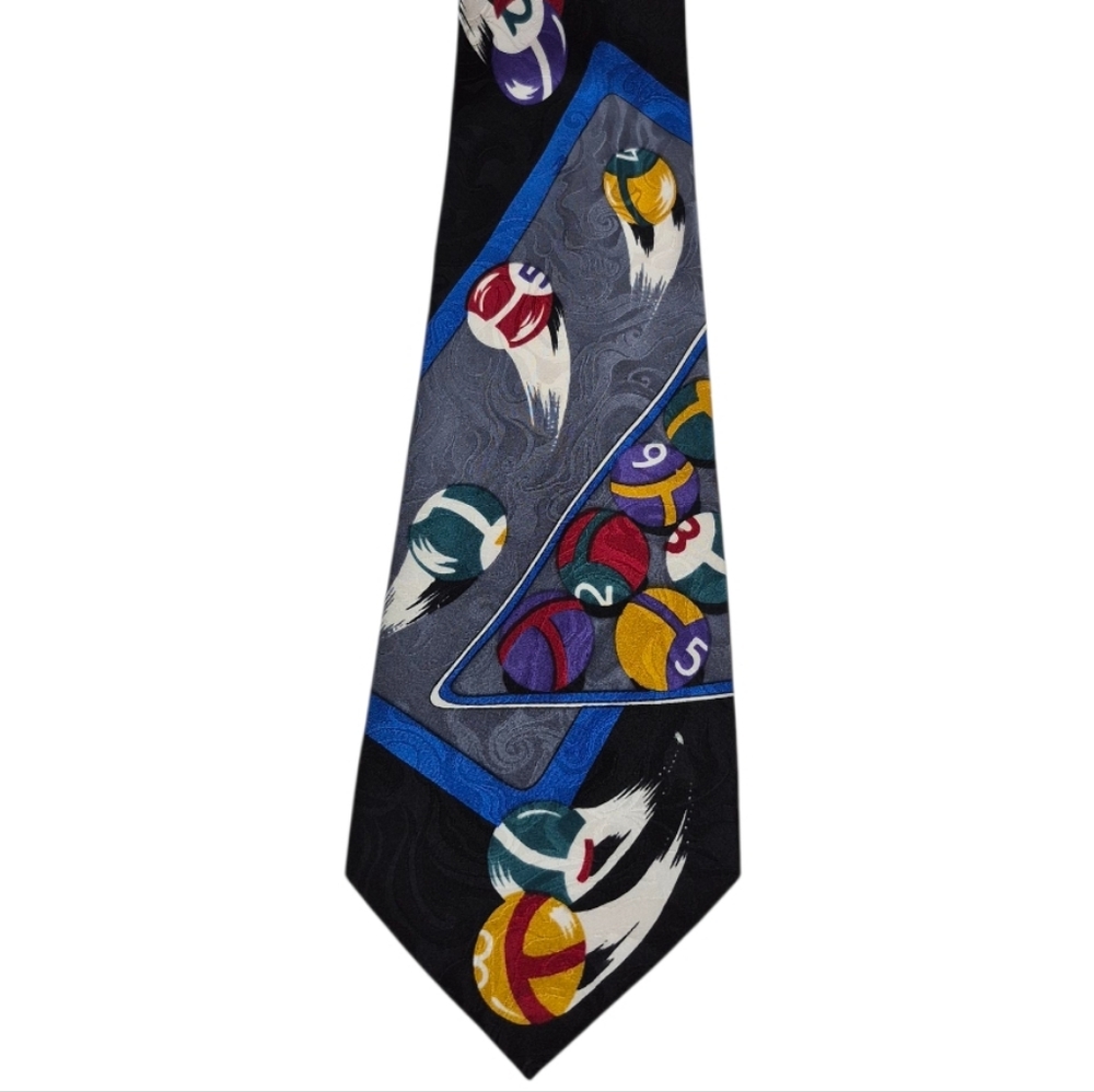 Pool Ball Patterned Silk Tie